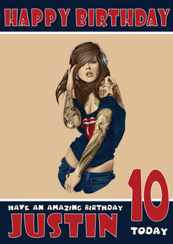 Personalised Tattoo Tattoos Celebrity Birthday Card Personalised Tattoo Tattoos Celebrity Birthday Card