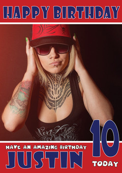 Personalised Tattoos Piercings Celebrity Birthday Card