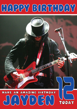 Personalised The White Stripes Music Birthday Card