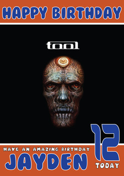 Personalised Tool Music Birthday Card