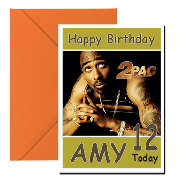 Personalised Tupac Birthday Card