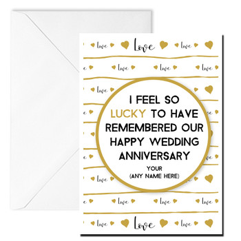 Personalised Funny Wedding Anniversary Remembered Our Anniversary Wish Card Personalised Funny Wedding Anniversary Remembered Our Anniversary Wish Card