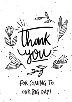 Personalised Thank You Coming To Our Big Day Card