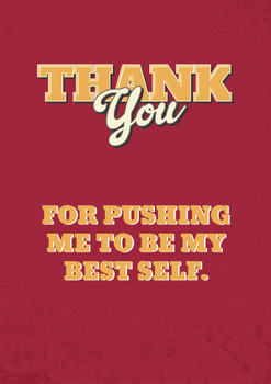 Personalised Thank You My Best Self Card