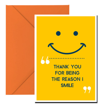 Personalised Thank You Reason I Smile Card Personalised Thank You Reason I Smile Card