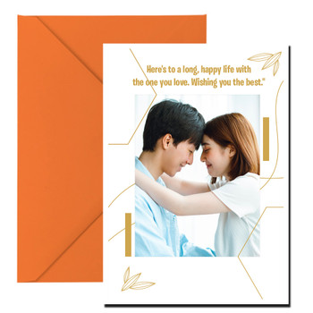 Here's to a long, happy life with the one you love. Wishing you the best Here's to a long, happy life with the one you love. Wishing you the best