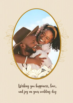 Wishing you happiness, love, and joy on your wedding day Wishing you happiness, love, and joy on your wedding day