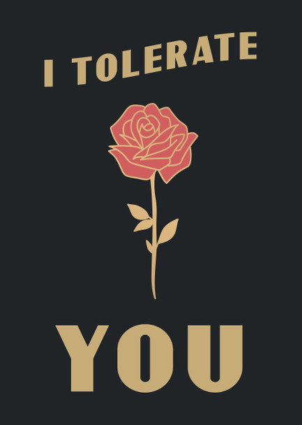 I Tolerate You Card