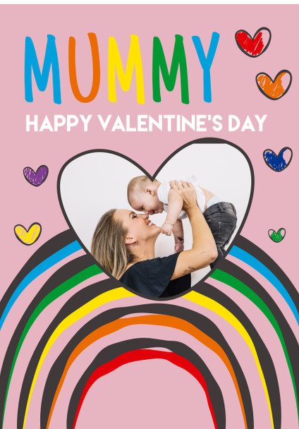 Rm04 Mummy Valentine's Day Photo Card  Card