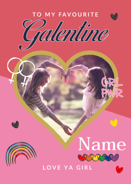 Rm05 My Favourite Galentine Photo Card  Card