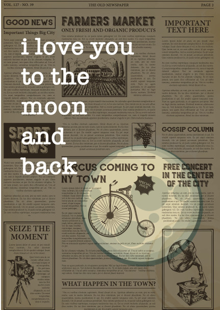Rm54 Love You To The Moon & Back Valentine's Day Card  Card