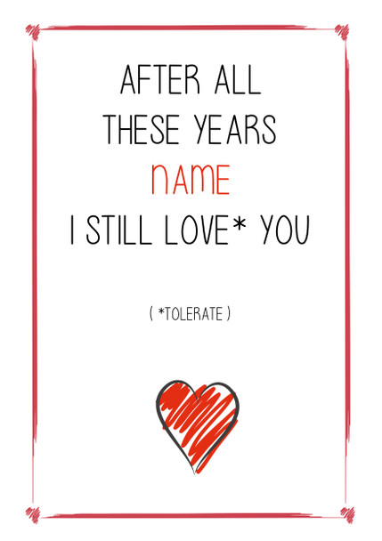 Rm63 Blatant Betty - I Still Tolerate You  Card