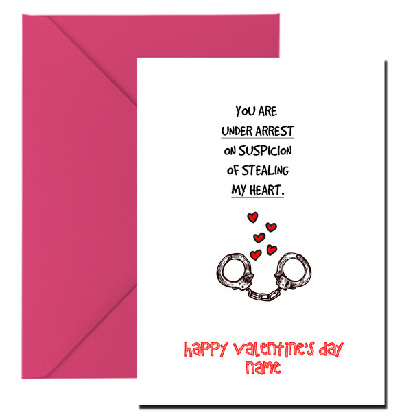 Rm92 Stealing My Heart Valentine's Day Card  Card