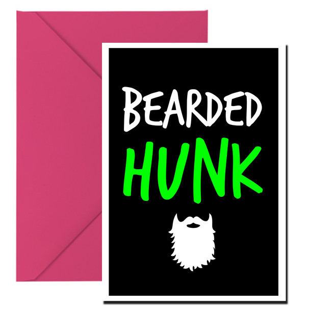 Naughty 30a Bearded Hunk Card