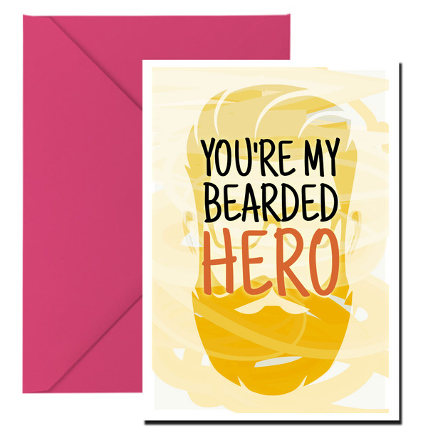 Naughty 364 You're My Bearded Hero Card