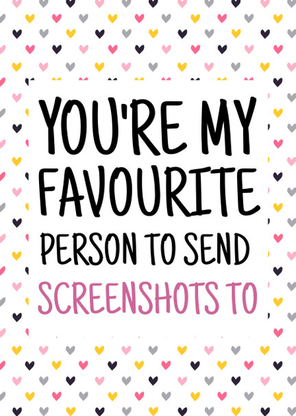 Naughty 367 You're My Favourite Person To Send Screenshots To Card