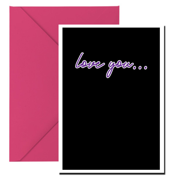 Naughty 490b Love You - Hearts Card