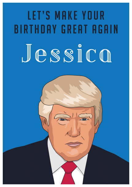 Lets Make Your Birthday Great Trump Birthday Card