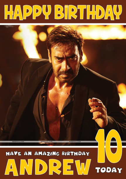 Ajay Devgan 1 Bollywood Birthday Card