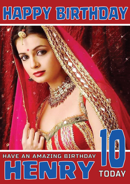 Diya Mirza 1 Bollywood Birthday Card