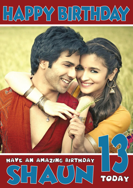 Humpty Sharma Ki Dulhania 1 Bollywood Birthday Card