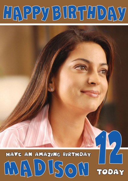 Juhi Chawla Bollywood Birthday Card