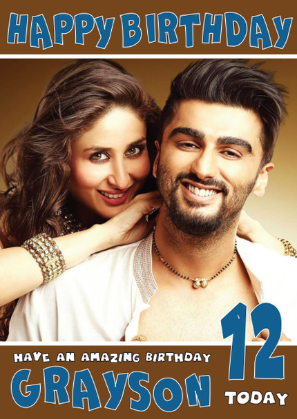 Kia And Kabir 1 Bollywood Birthday Card