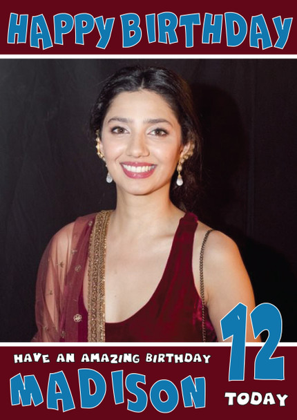 Mahira Khan 2 Bollywood Birthday Card