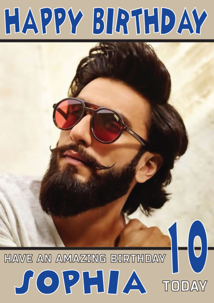 Ranveer Singh 1 Bollywood Birthday Card