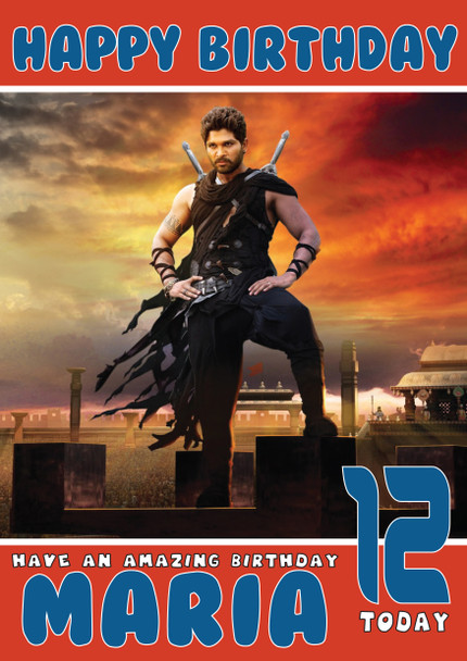 Rudhramadevi Bollywood Birthday Card