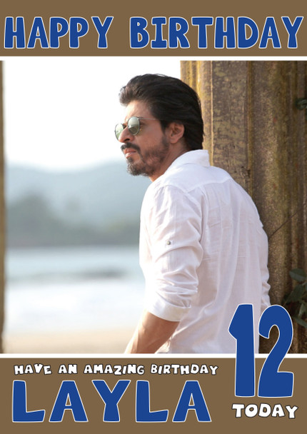 Shahrukh Khan 1 Bollywood Birthday Card