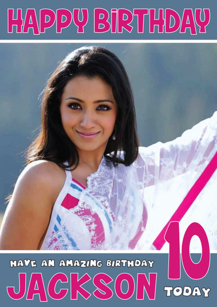 Trisha Bollywood Birthday Card