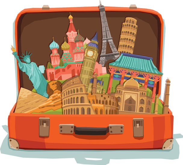 Bon Voyage Life Is An Adventure Suitcase Birthday Card