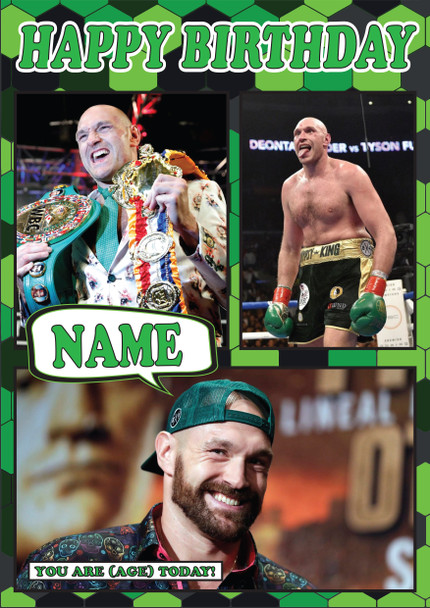 Tyson Fury Mc1468 Birthday Card