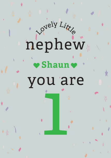 Lovely Little Newphew S 1st Birthday Birthday Card