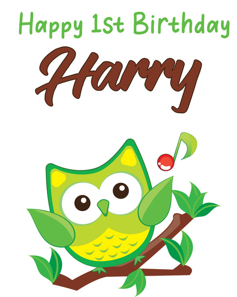 Owl Wishing Happy Birthday Birthday Card
