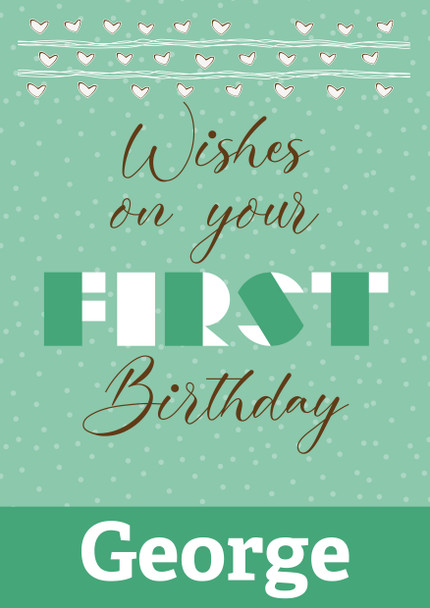 Wishes On Your First Birthday Birthday Card