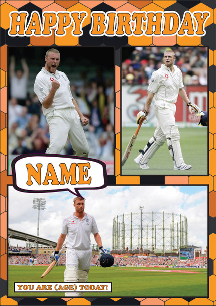 Freddie Flintoff Celebrity Fan Birthday Card