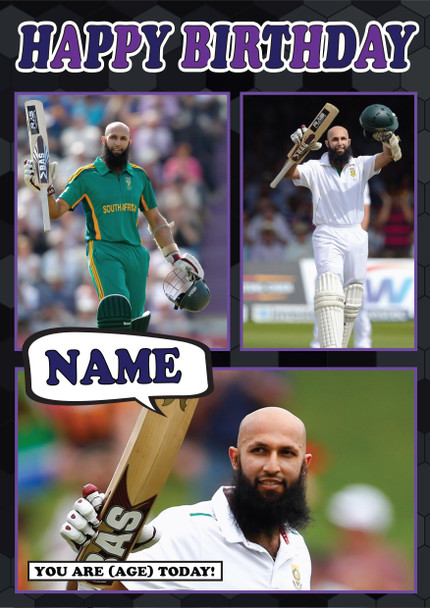 Hashim Amla Celebrity Fan Birthday Card