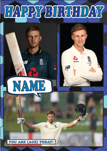 Joe Root Celebrity Fan Birthday Card