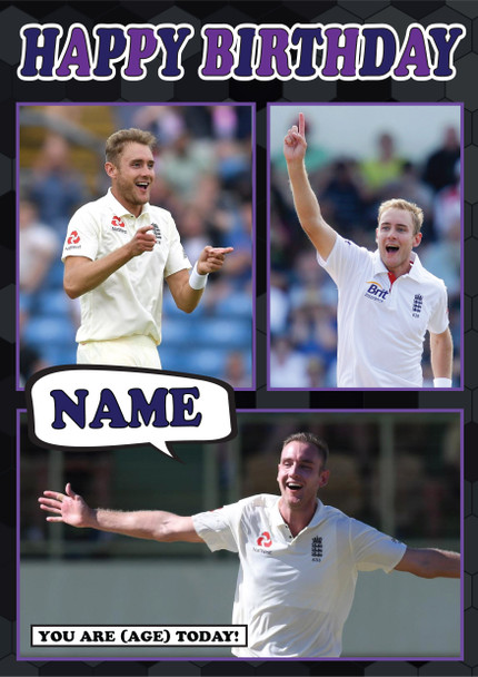 Stuart Broad Celebrity Fan Birthday Card