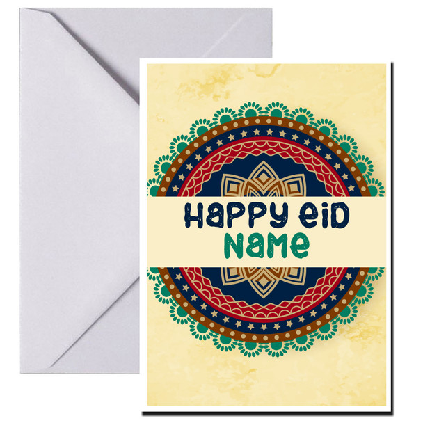 Rm31 Happy Eid Pink Personalised Card  Birthday Card