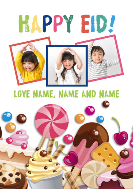 Rm32 Eid - Sweets Photo  Birthday Card