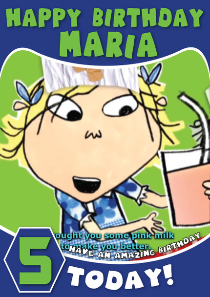 Charlie And Lola 9 Kidshows Birthday Card