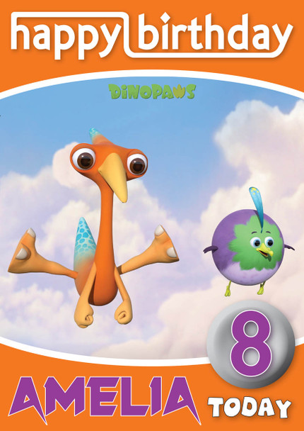 Dinopaws 5 Kidshows Birthday Card