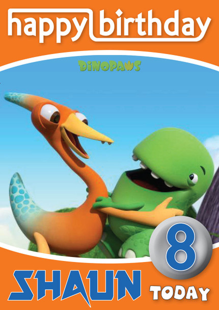 Dinopaws 6 Kidshows Birthday Card