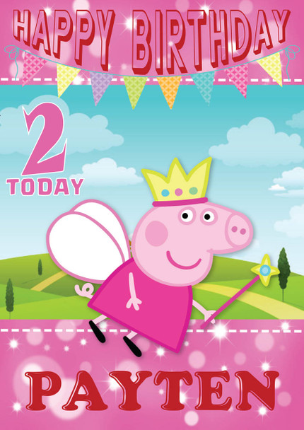 Peppa Pig 2 Birthday Card