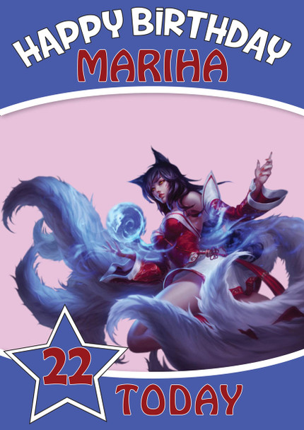 League Of Legends Render Personalized Birthday Card