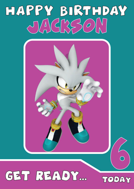 Sonic Channel  Personalized Birthday Card