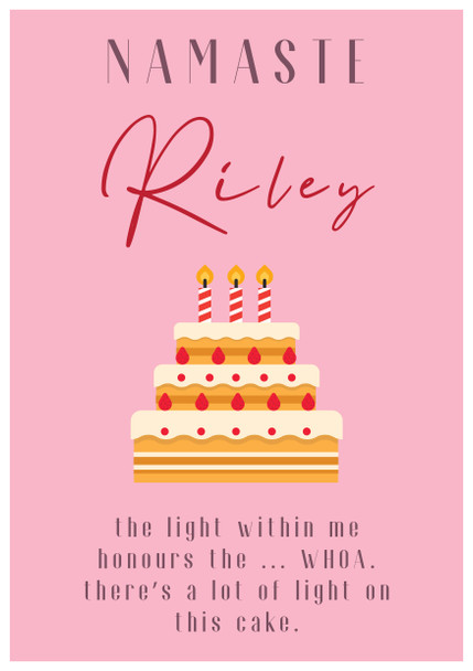 Cake Yoga Birthday Card
